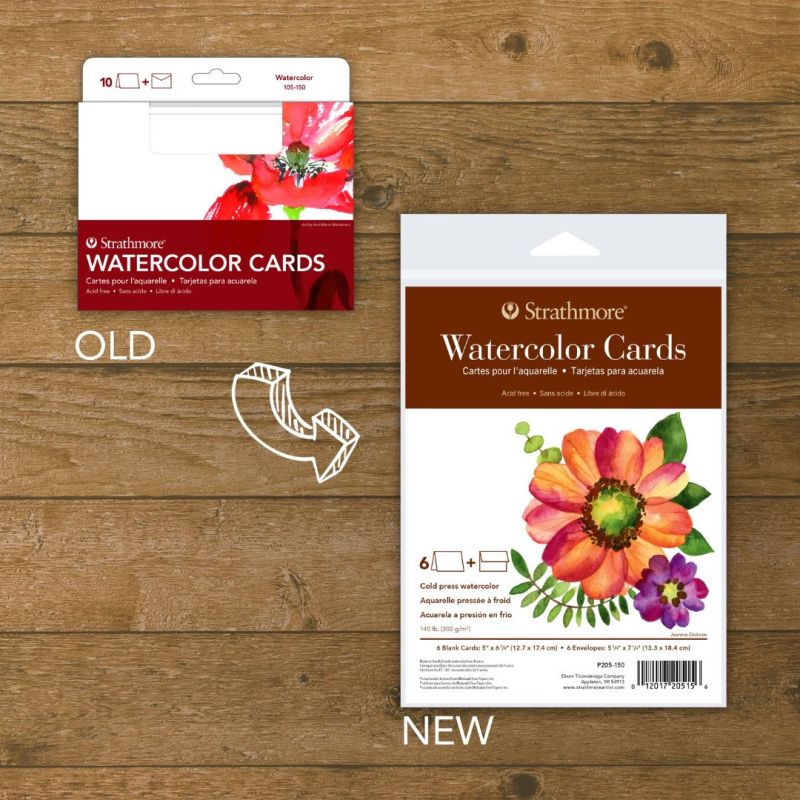 For Sale Strathmore Cards & Envelopes 5X6.875 100/Pkg - Watercolor 956 -  Buy now