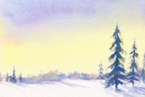Landscape Watercolor by Kelly Eddington