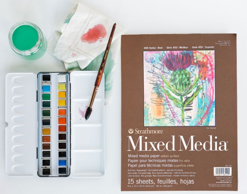 Strathmore 400 Series Mixed Media Pad 9 x 12 in 15 Sheets