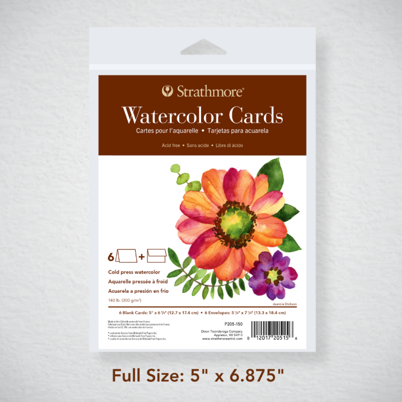 Strathmore Watercolor Greeting Cards, 5 x 7 - 100 pack