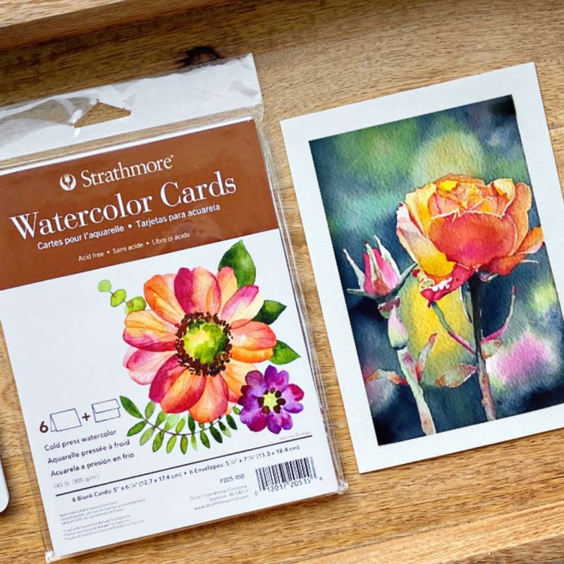 Strathmore 105-156 10 pack New Watercolor Cards, Cold Press, 5 x