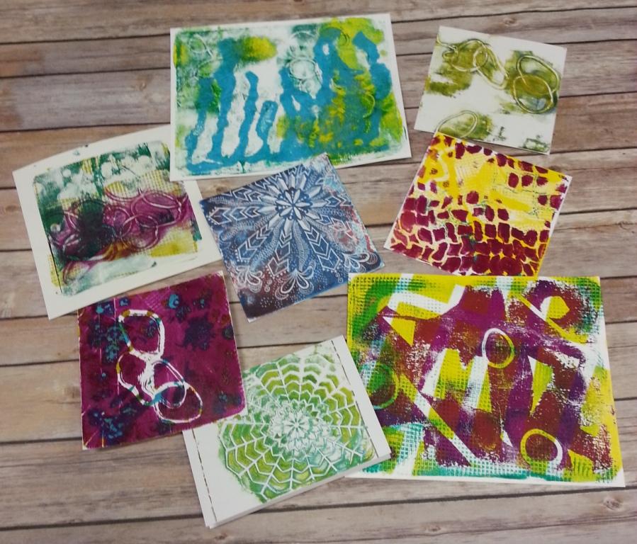 Gelli Plate Prints on Strathmore Paper