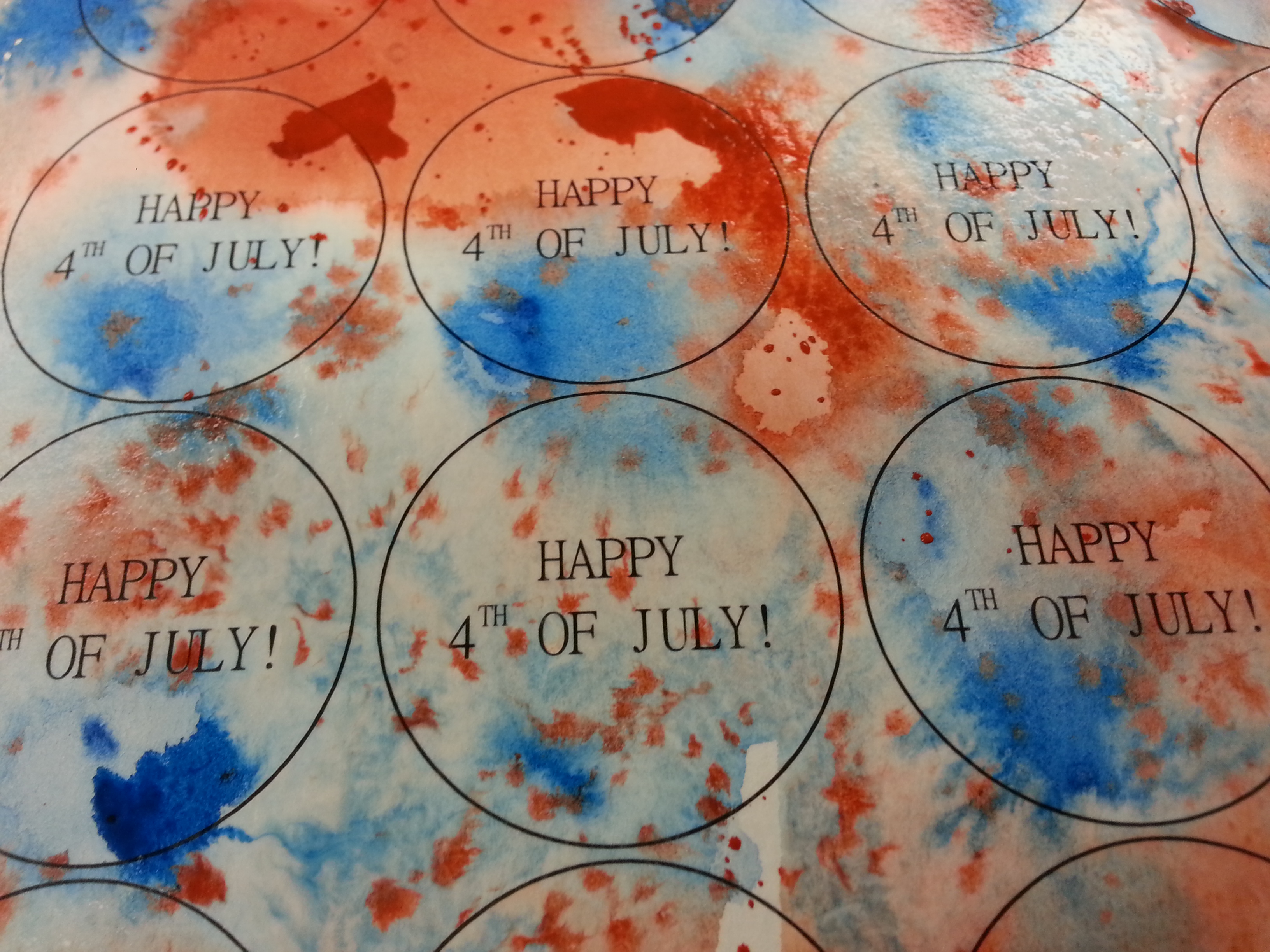 Watercolored Toppers Close Up