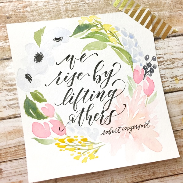 brush lettering paper