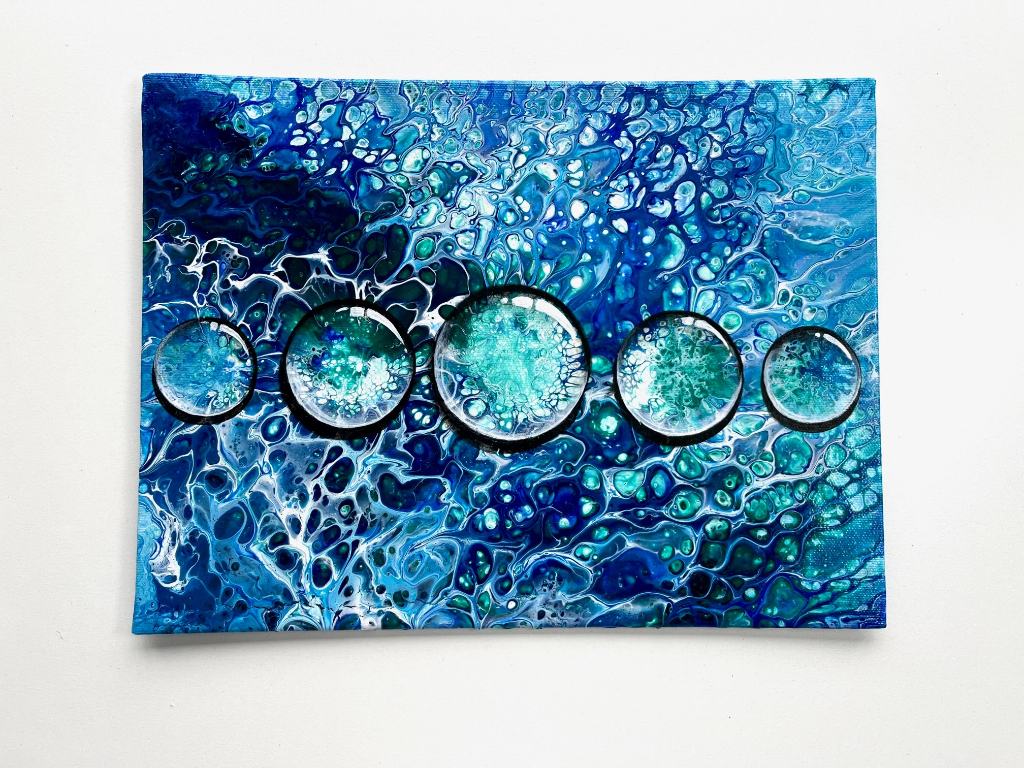 Unique acrylic pour painting techniques by Madeline Barclay