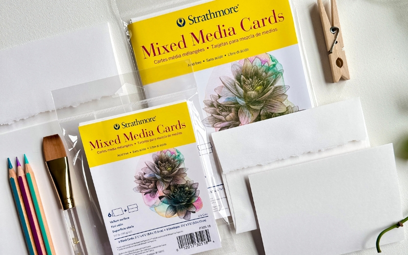 Strathmore Mixed Media Cards  50 Blank Cards & Envelopes – The