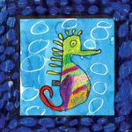 Mixed Media Seahorse