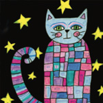Pattern Cat - Black Chalk